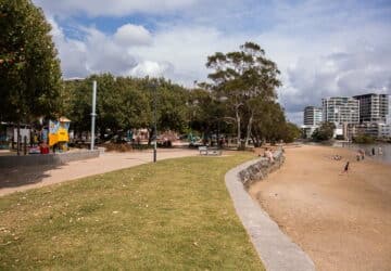 Cotton Tree Park playground and river access
