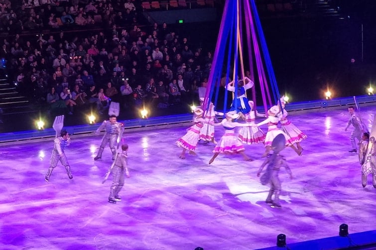 Beauty and the Beast characters at Disney on Ice.