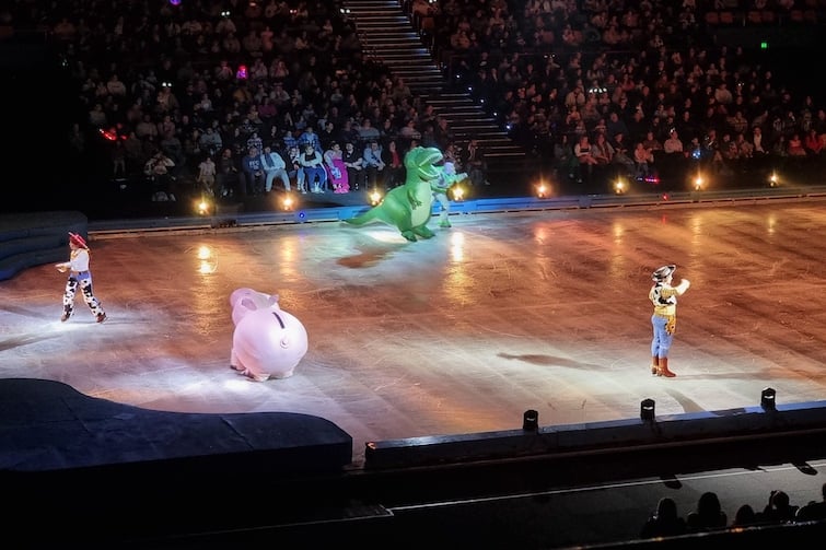 Toy Story characters at Disney on Ice.