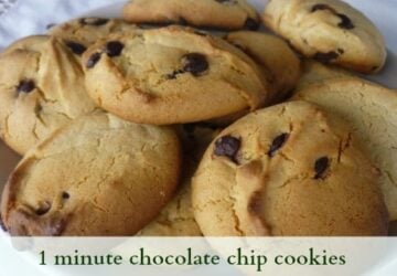 1 minute chocolate chip cookies