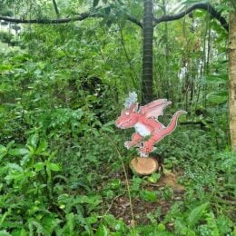 A ZOG character on the Zog trail at the Ginger Factory.