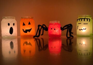 halloween, lanterns, kids, craft, candles, DIY, pumpkin, ghost, spider, frankenstein