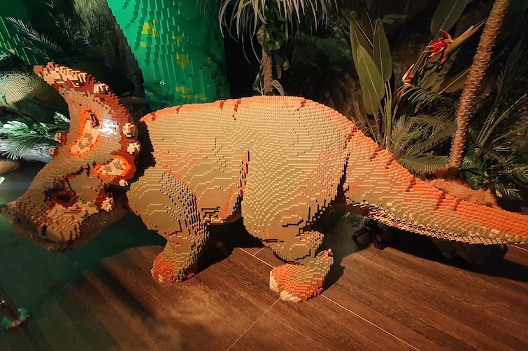 A baby dinosaur at Jurassic World by Brickman.