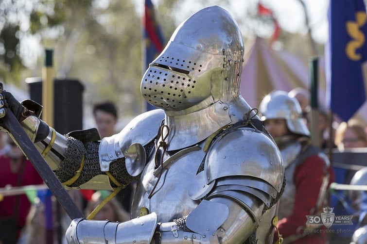 medieval knight at the abbey medieval festival