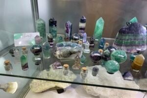 Gems on display at Opals Down Under.