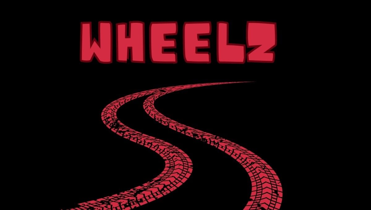 Wheelz event image of logo and tyre marks.