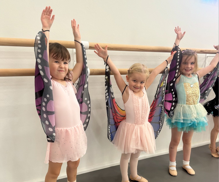 How to choose a dance school Radiance Dance young dancers in butterfly wings.