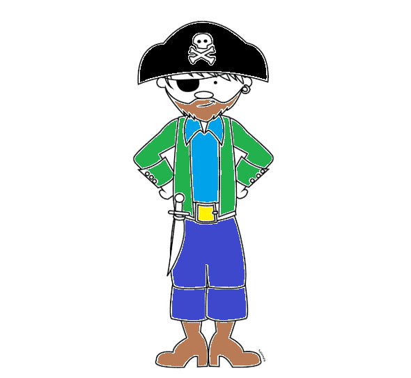 pirate colouring in sheet