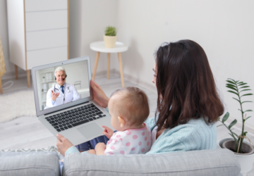 Private Medical Telehealth mother with baby telehealth.