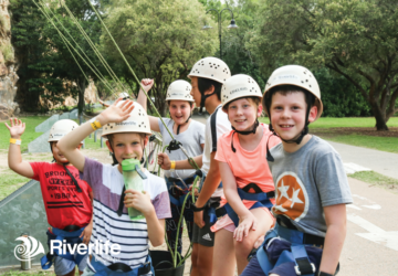 Riverlife Adventure Ranger Camp kids in safety gear.
