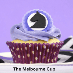 a horse cup cake for the melbourne cup