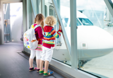Travel gift ideas for kids young children at airport.